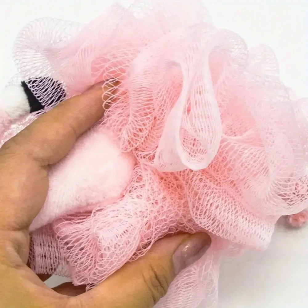 Pink Flamingo Bath Loofah Pink  One Piece